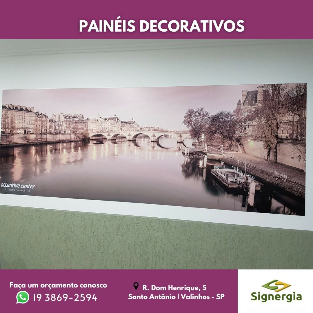 Painel fotográfico decorativo